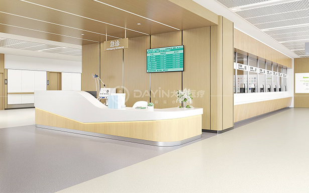 Color matching of medical furniture in medical space