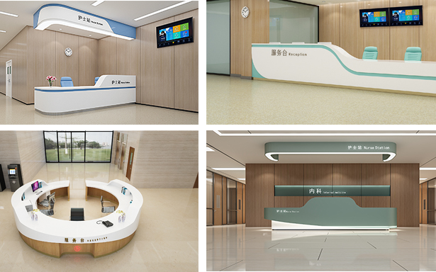 Design elements of hospital furniture nurse station